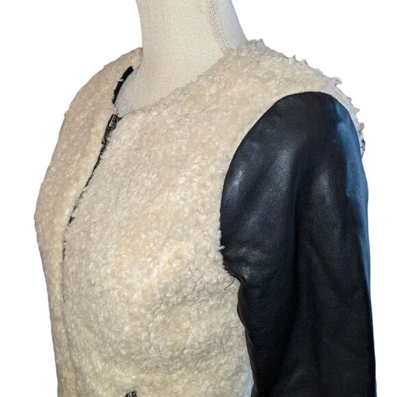 American Eagle Outfitters faux leather‎ and wool jacket size xs - Picture 4 of 9
